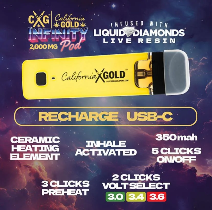 California Gold Infinity Pod 2000mg